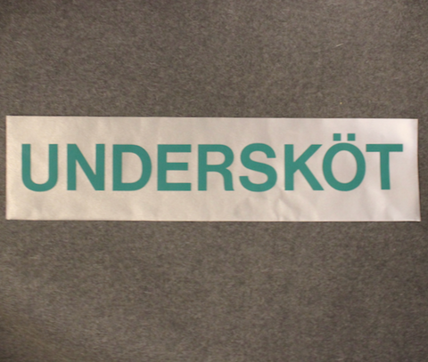 Undersköt, ruotsalainen apuhoitajan heijastinmerkki.