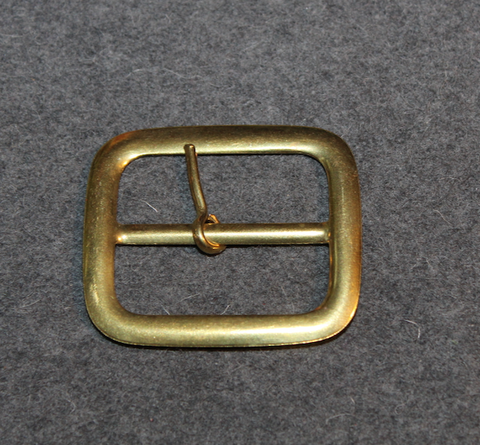 Belt buckle, brass, 40mm belt.