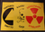 CIv. Def. warning signs, radiation, gas, and biohazard.