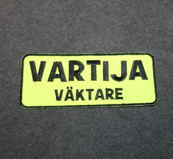 Vartija - Väktare. Security officer, high visibility colors.