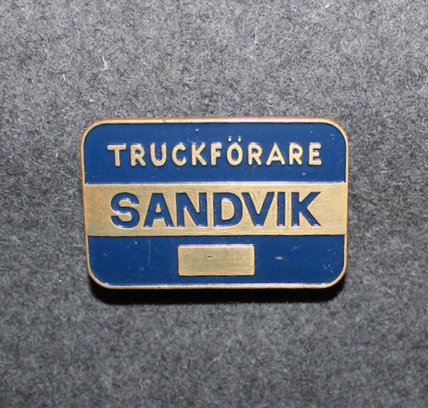 Truckförare, Sandvik, Trukkikuskin merkki. 40x25mm