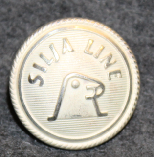 Button: Silja Line, shipping company, silver-white, 23mm 