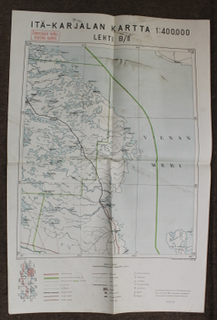 Suomalainen sotilaskartta, itä-karjalan kartta, lehti B/II 