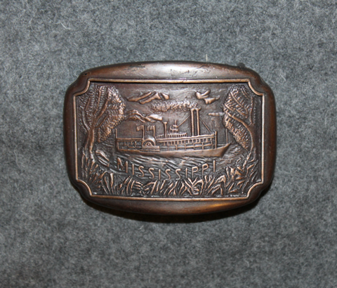 Front End Loader Solid Brass 1970s Vintage Belt Buckle 