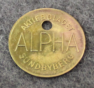 Aktiebolaget Alpha, Sundbyberg, Bakeliitin valmistaja.