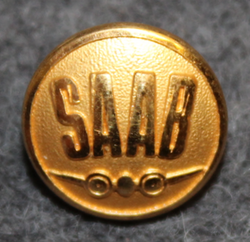 Saab, Svenska Aeroplan AB, car and airplane manufacturer, early type, 13mm gilt
