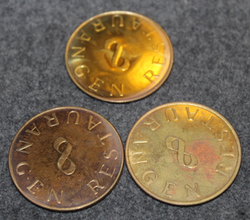 Kooperativa Förbundet, KF, Cirkel kaffe, KF Miljö.... Coffe coins. 