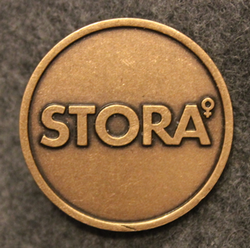 Stora. Swedish paper and pulp industry corporation. 30mm, cap button