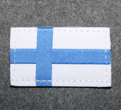 Suomen lippu, hihamerkki, velcro.
