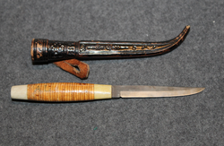 Finnish knife, Birchbark handle, AL