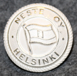 Neste Oy, shipping and oil company silver-white, 23mm