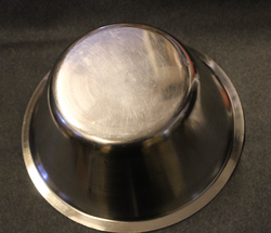 Stainless steel bowl, catering kitchen model.