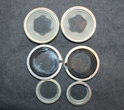 Soviet gas mask lenses. Pair