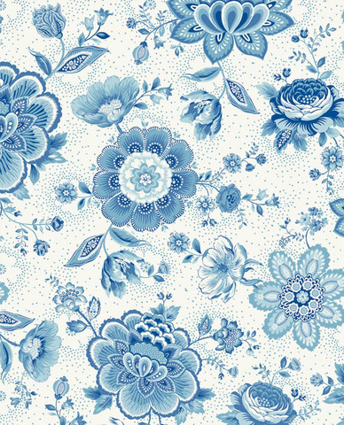 Tapetti 341012 Folklore Chintz Light Blue, vaaleansininen