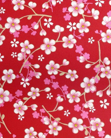 Tapetti 313027 Cherry Blossom Red, punainen