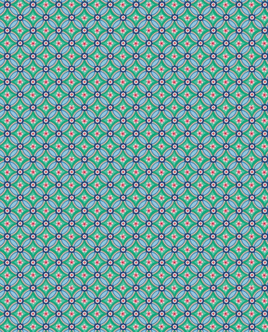 Tapetti 341026 Geometric Green, vihreä