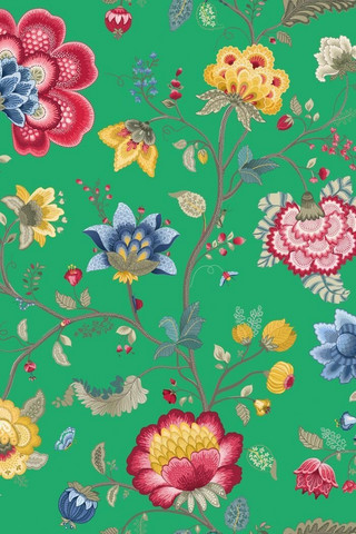 Tapetti 341036 Floral Fantasy Green, vihreä 1m