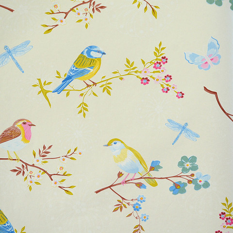 Tapetti 375080 Early bird White, valkoinen 1m