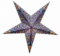 Paperitähti violetti kuviollinen 60cm