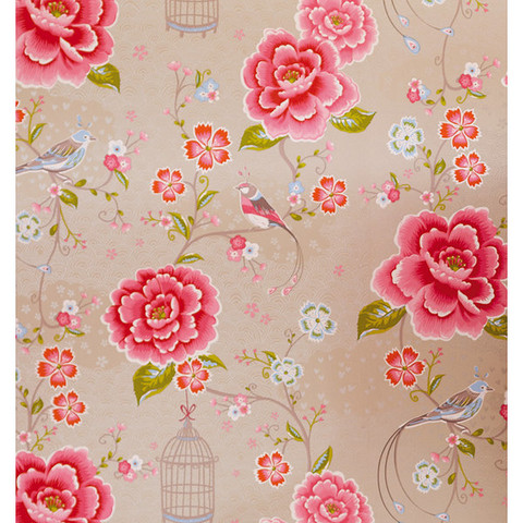 Tapetti 313014 Birds in Paradise, khaki