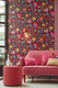 Tapetti 341033 Floral Fantasy Burgundy, punaruskea
