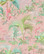 Tapetti 300141 Palm Scene Pink, vaaleanpunainen