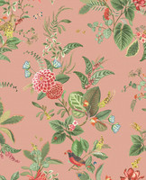 Tapetti 300111 Floris Pink, vaaleanpunainen