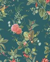 Tapetti 300116 Floris Blue, sininen