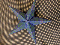 Paperitähti sininen kuviollinen 60cm