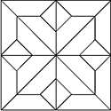 Kuviomosaiikki tammi ristikuvio (24 palaa). Kuvion koko 340 x 340 mm