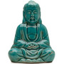 Buddhapatsas turkoosi 'Sitting Thai' keraaminen 15*20cm
