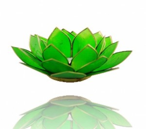 Lotus tuikkulyhty Vihreä kultareunuksin