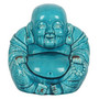 'Sitting Chinese Buddha' turkoosi keraaminen 28cm