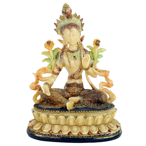Patsas 'Green Tara Female Buddha' 13*9*17cm