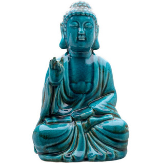 'Sitting Thai Buddha' turkoosi keraaminen 33cm