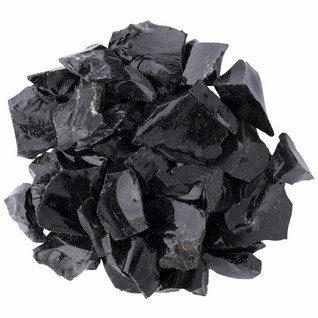 Obsidiaani musta 'Volcanic' raakapala 40-55mm