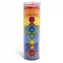 Chakrakynttilä '7 Chakra' eteerisillä öljyillä 21cm