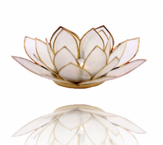 Lotus tuikkulyhty Natural kultareunuksin