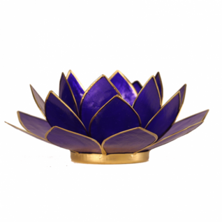 Lotus tuikkulyhty Indigonsininen kultareunuksin