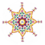 Mandala tarra / Ikkunatarra 'Ohm Flower Mandala' 10,5cm