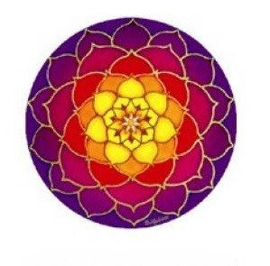 Mandala tarra / Ikkunatarra 'Sunrise Lotus' 10,5cm