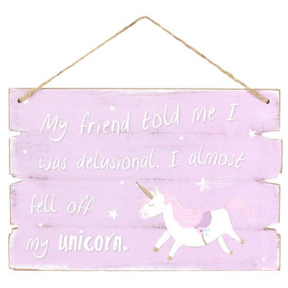 Sisustustaulu Yksisarvinen 'Purple Unicorn' 20*30cm
