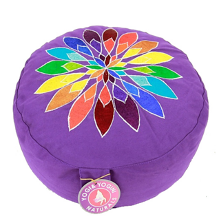 Meditaatiotyyny violetti 'Coloured Flower' 33*16cm
