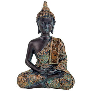 Patsas 'Thai Buddha Bodhi Leaves' antiikkisini 10*6*15cm
