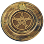 Suitsukealusta puinen 'Pentacle' 10cm