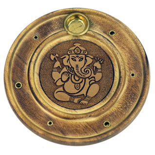 Suitsukealusta puinen 'Ganesh' 10cm