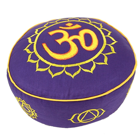 Meditaatiotyyny violetti '7 Chakras Ohm' 33*15cm