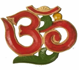 Puinen 'Ohm Red' symboli 18*14cm