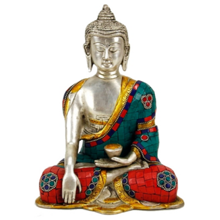Buddha 'Shakyamuni' patsas messinki 20 cm