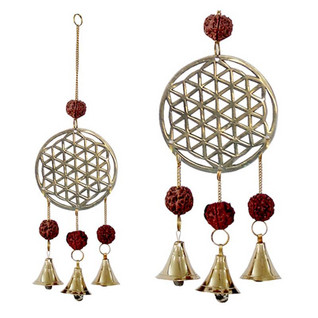 Tuulikello / Mobile 'Rudraksha Flower of Life' 27cm